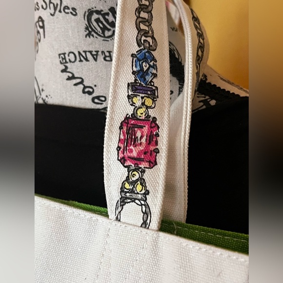 Brighton all that glitter  multicolor canvas tote bag 
14.5" h x 15.5" w x 8" d - Picture 11 of 13